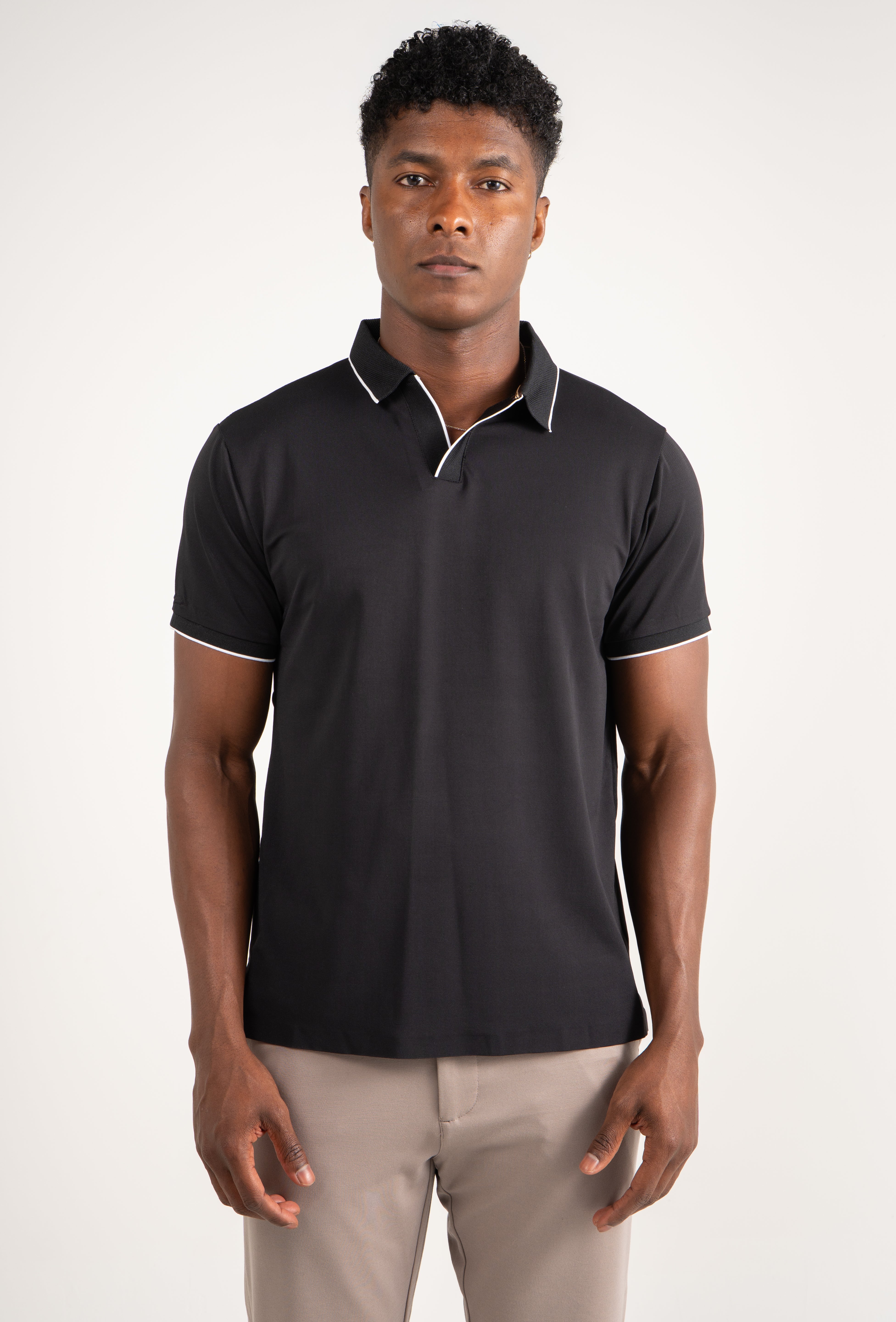 Camisa Polo Masculina Ultra Stretch Gola V