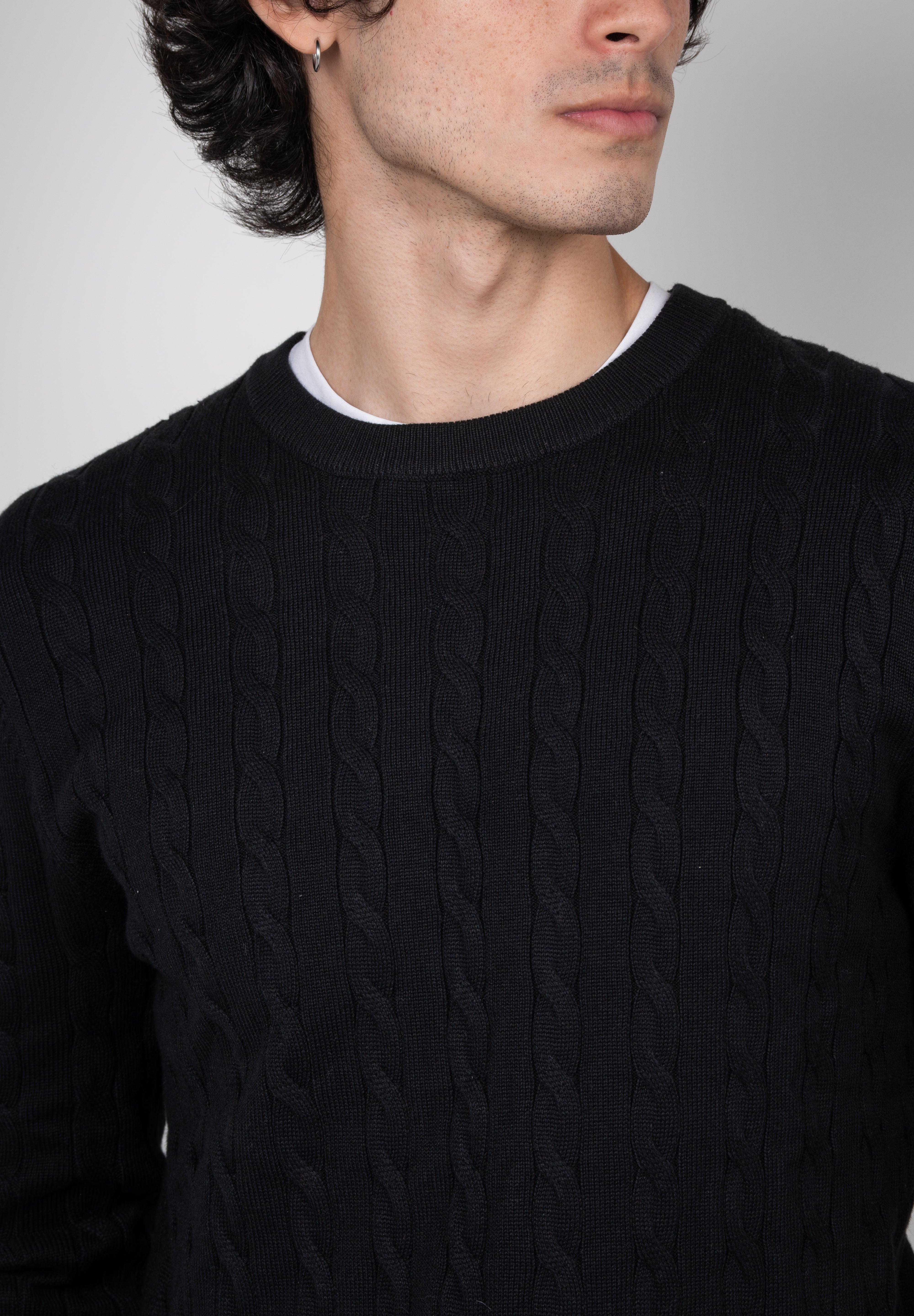 Suéter Tricot Masculino Gola Careca Premium