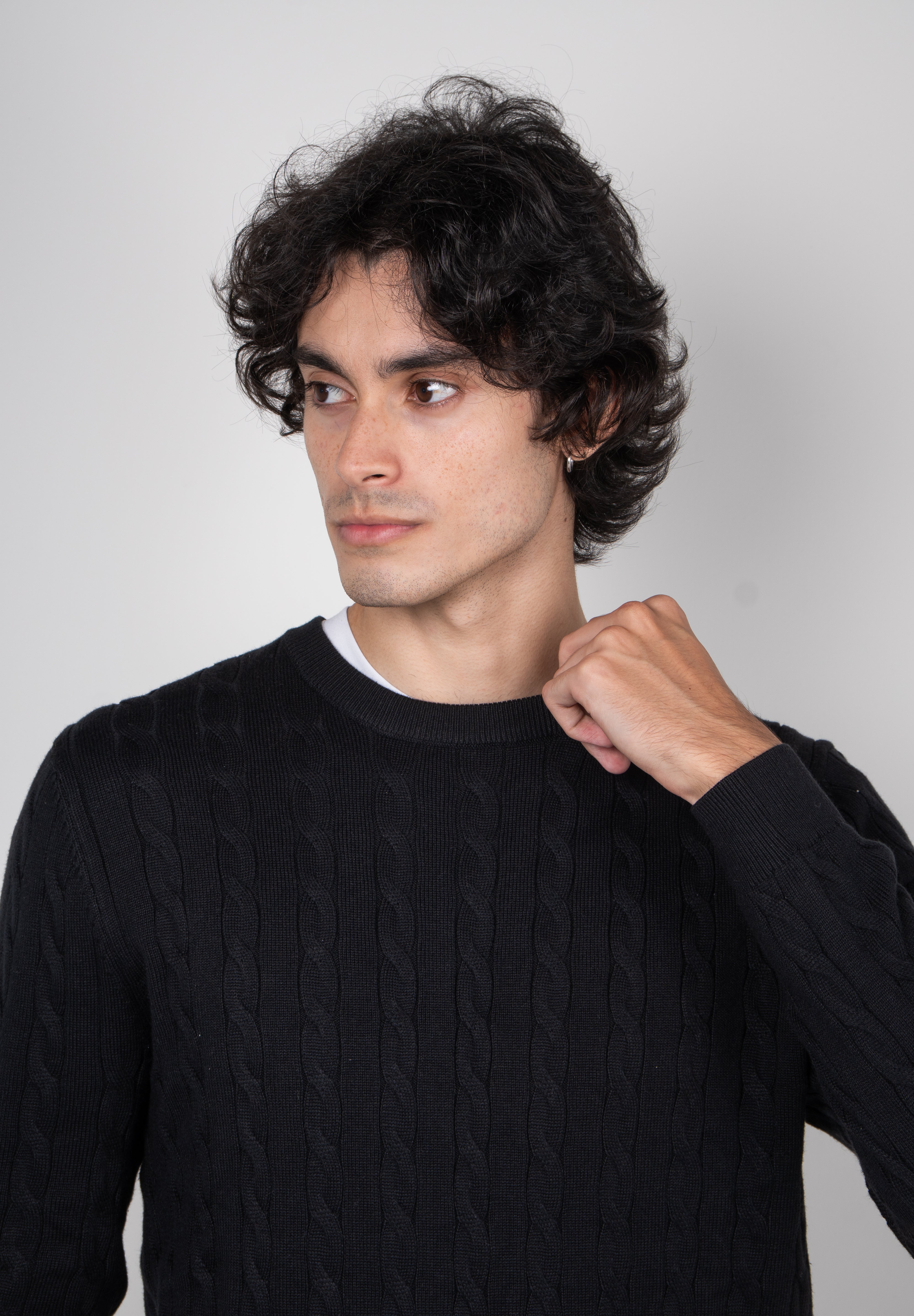 Suéter Tricot Masculino Gola Careca Premium