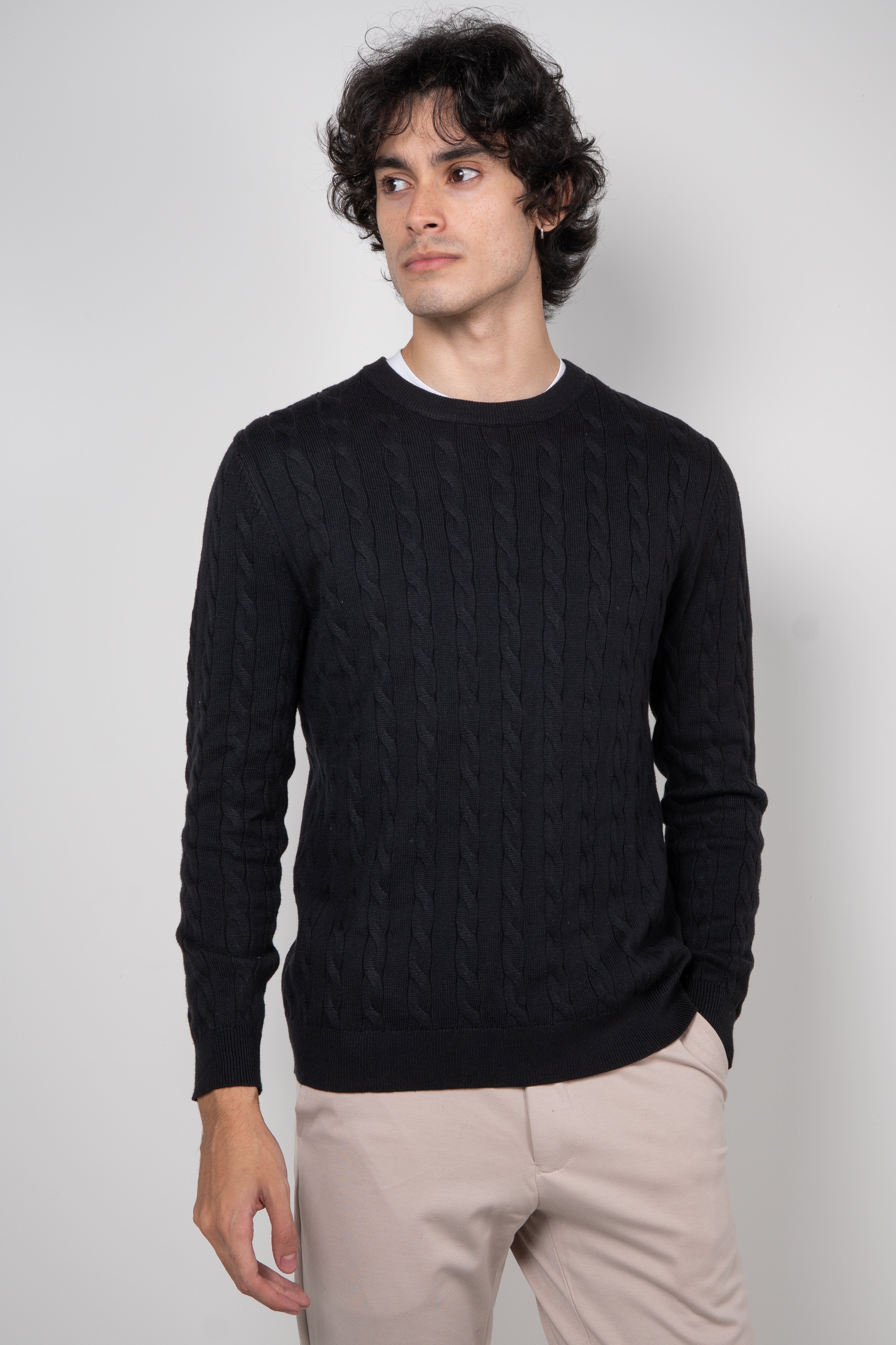 Suéter Tricot Masculino Gola Careca Premium