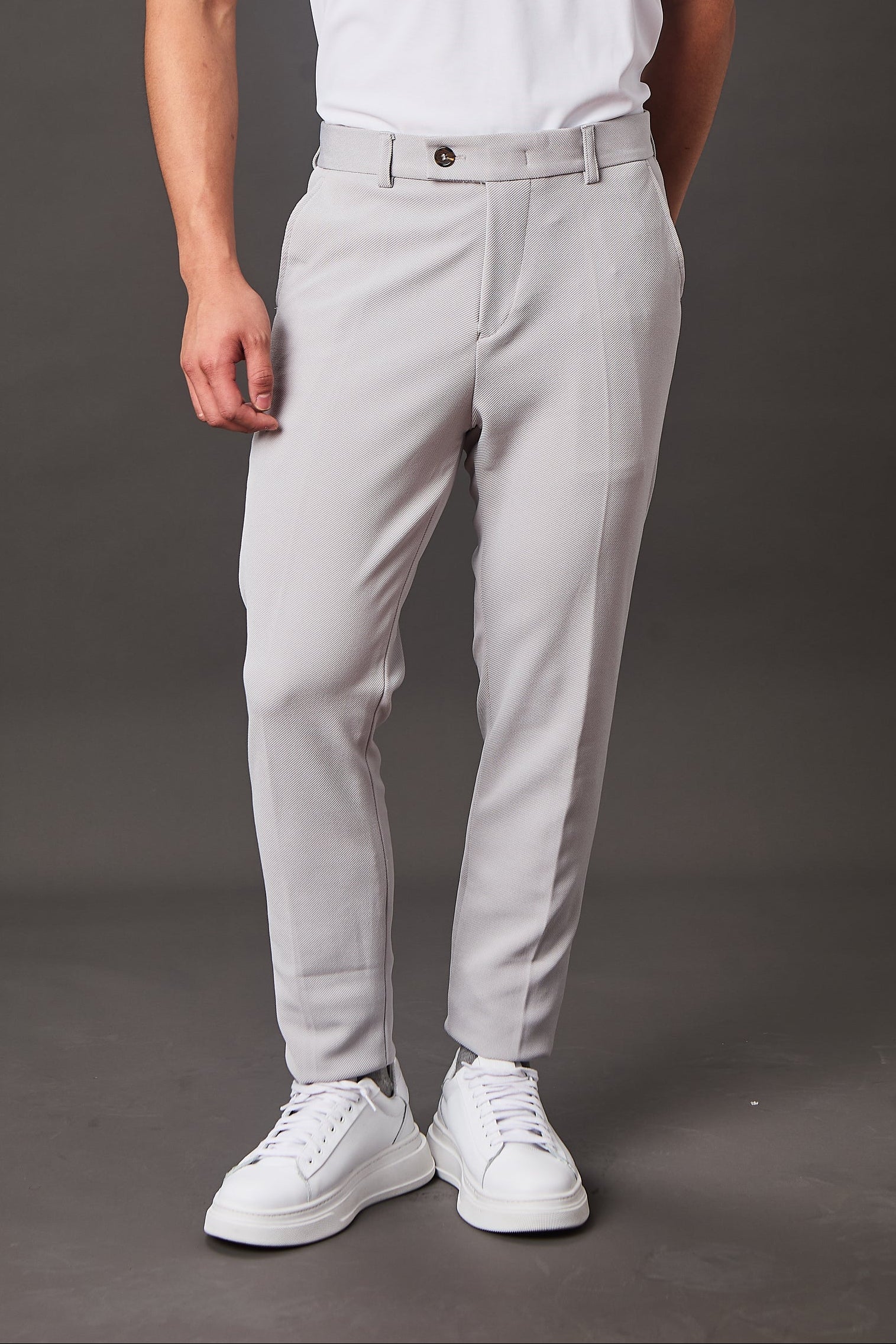 Calça Alfaiataria Malha Masculina Super Stretch