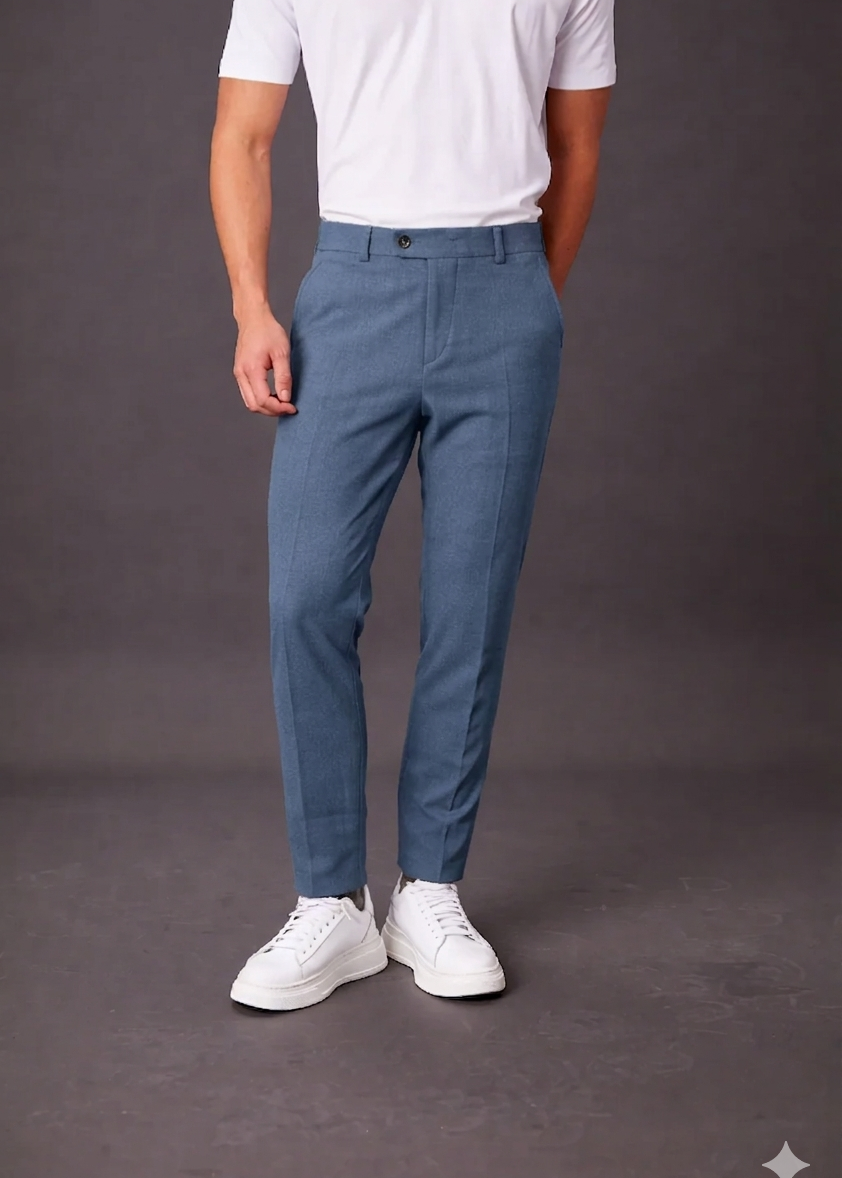 Calça Alfaiataria Malha Masculina Super Stretch