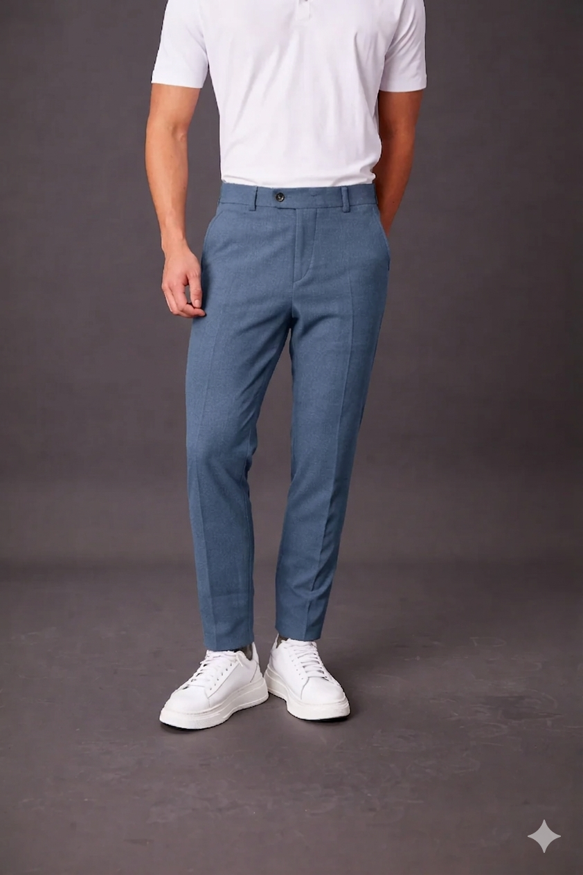 Calça Alfaiataria Malha Masculina Super Stretch