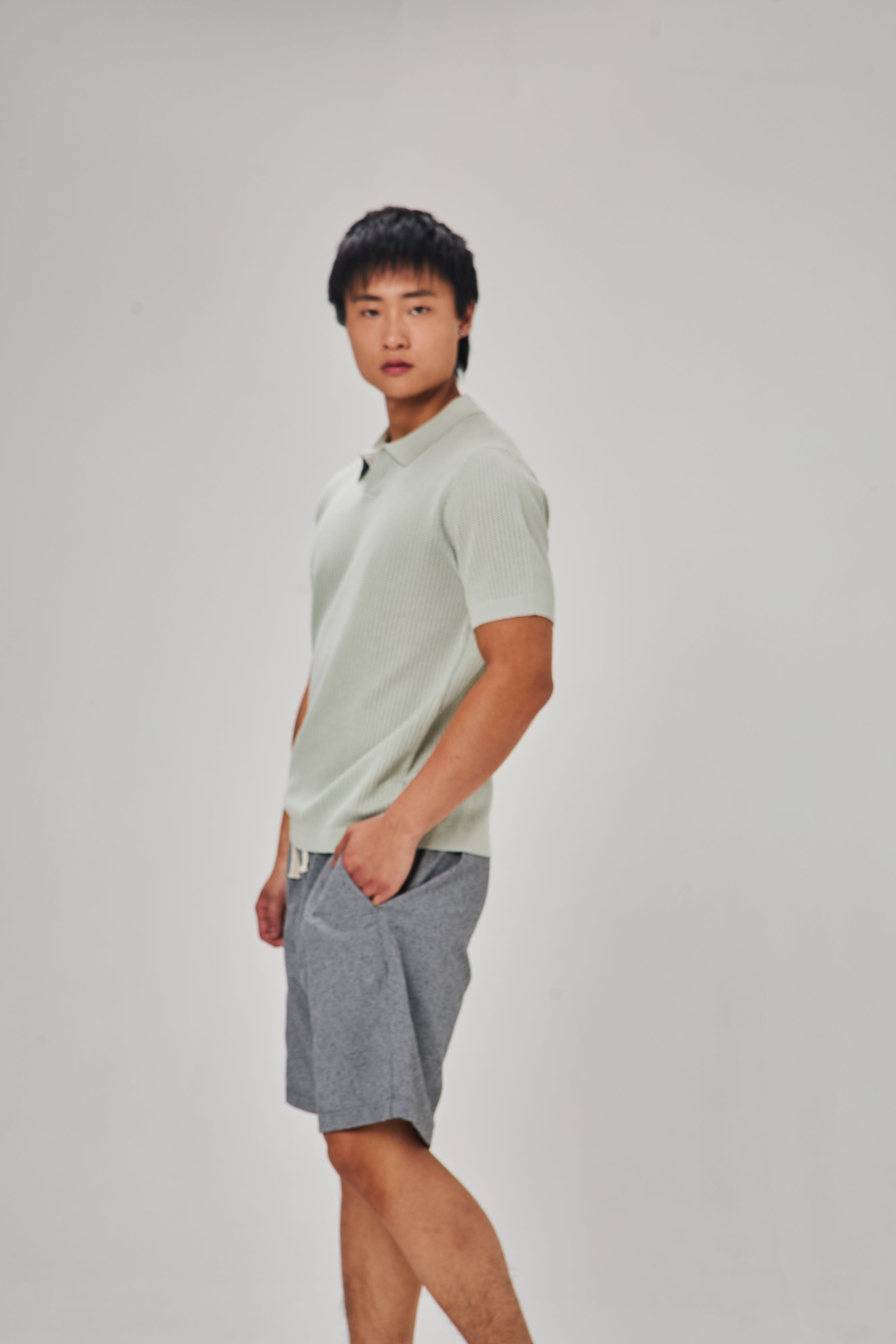 Polo Trictor Gola V Texturizada