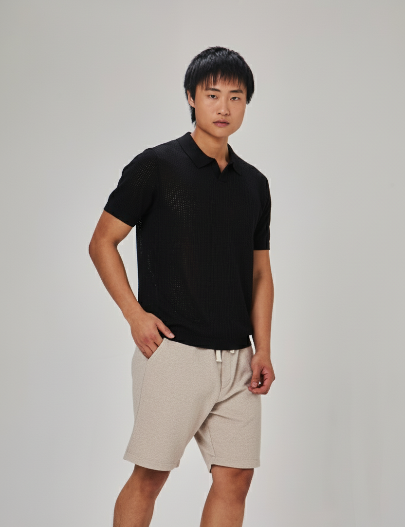 Polo Trictor Gola V Texturizada