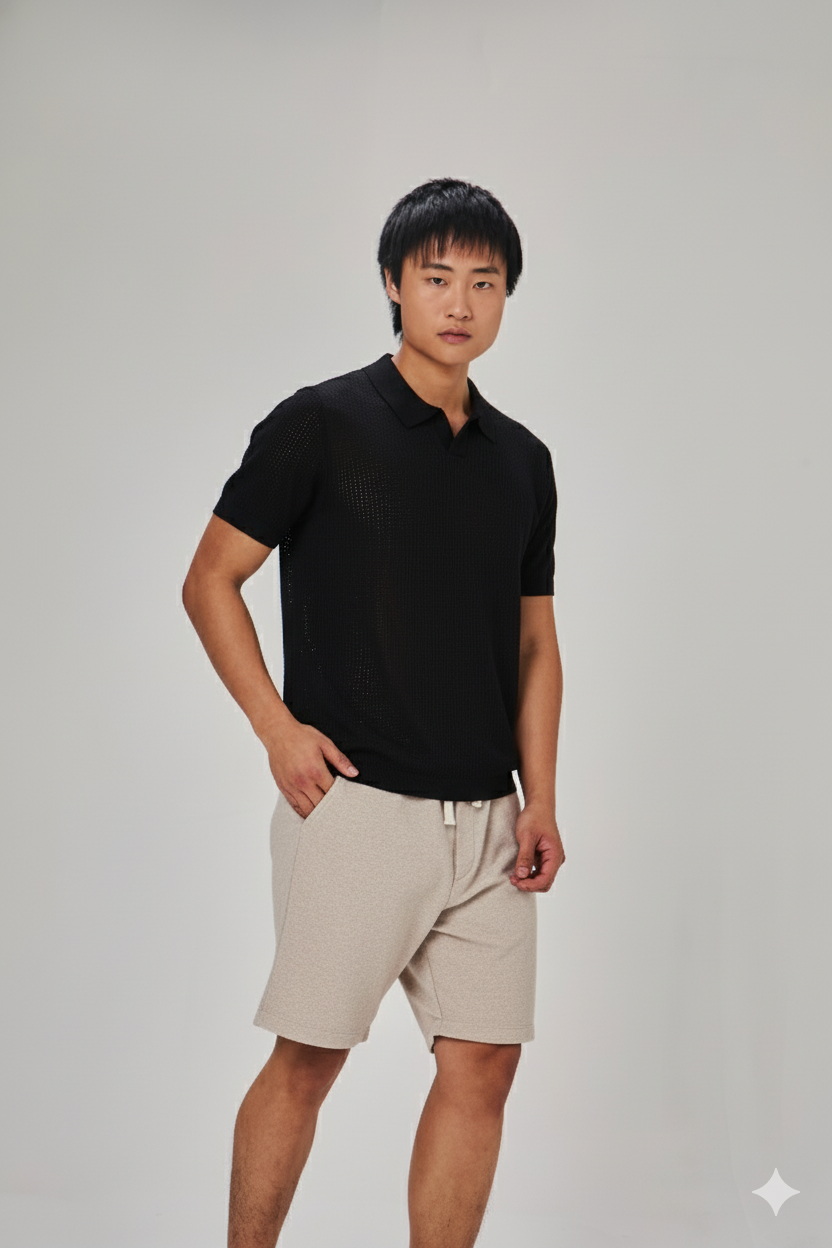 Polo Trictor Gola V Texturizada