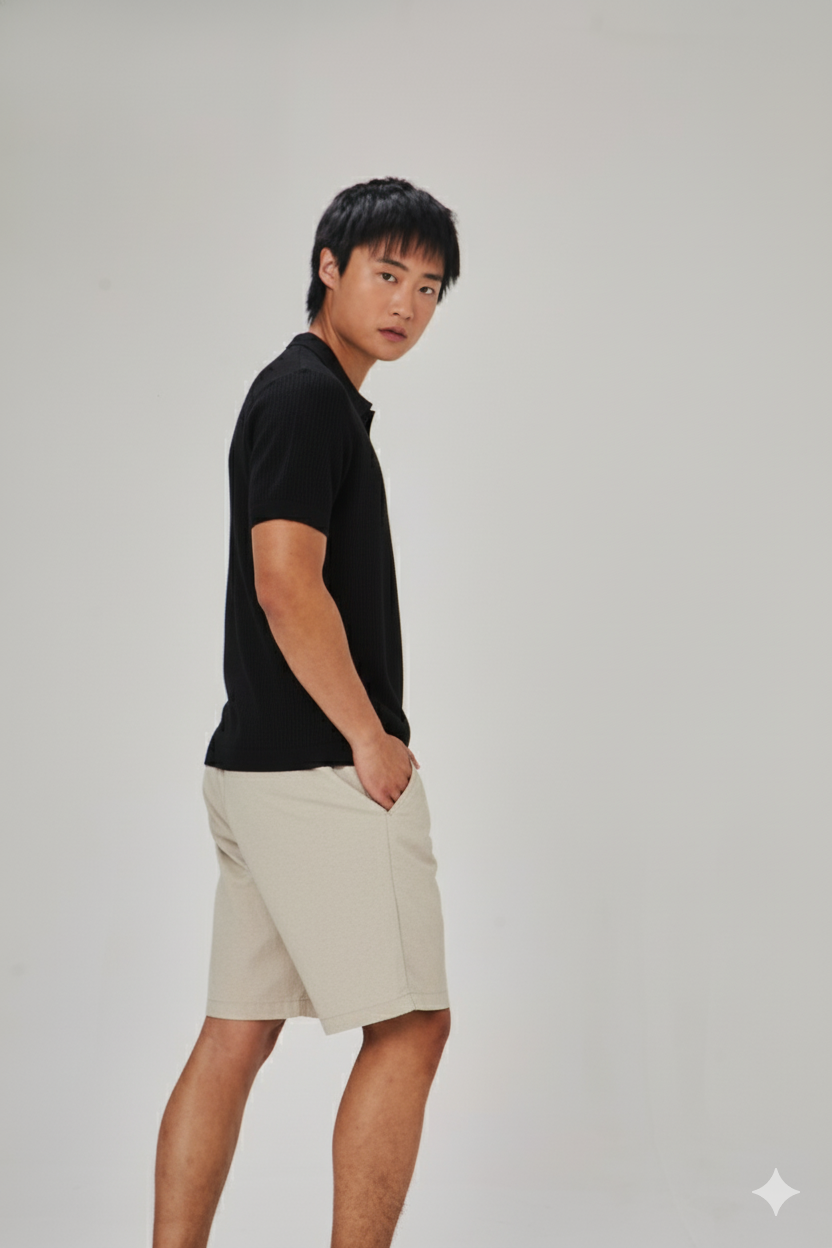 Polo Trictor Gola V Texturizada