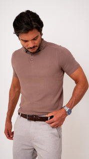 Camisa Polo Masculina Slim Tricot Lisa