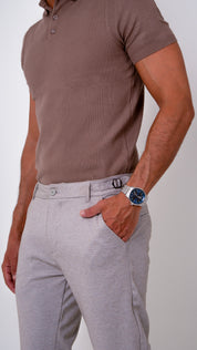 Camisa Polo Masculina Slim Tricot Lisa