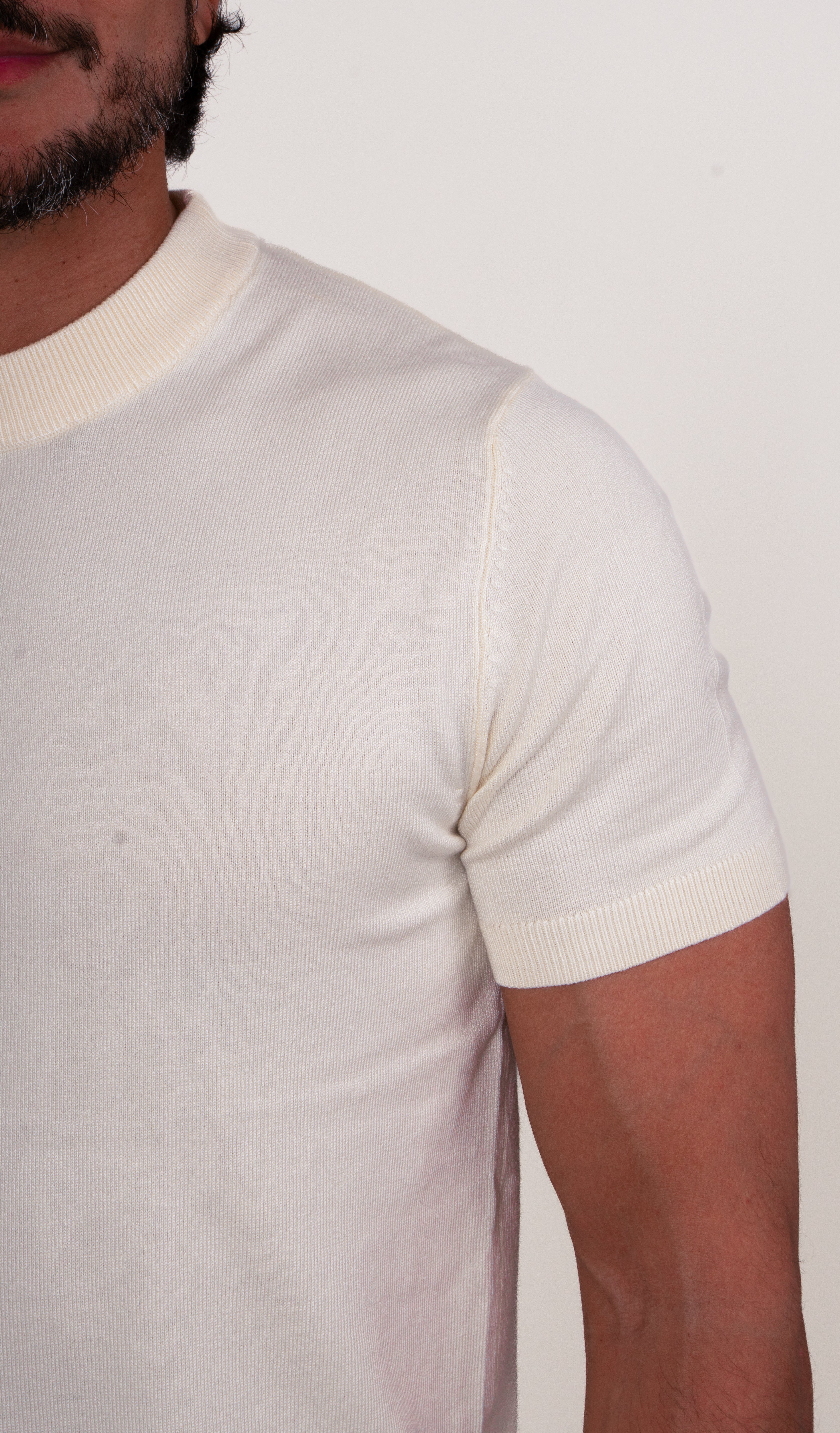 Camiseta Tricot Masculina Slim Básica