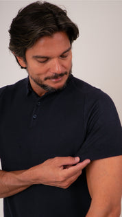 Camisa Polo Masculina Slim Tricot Lisa