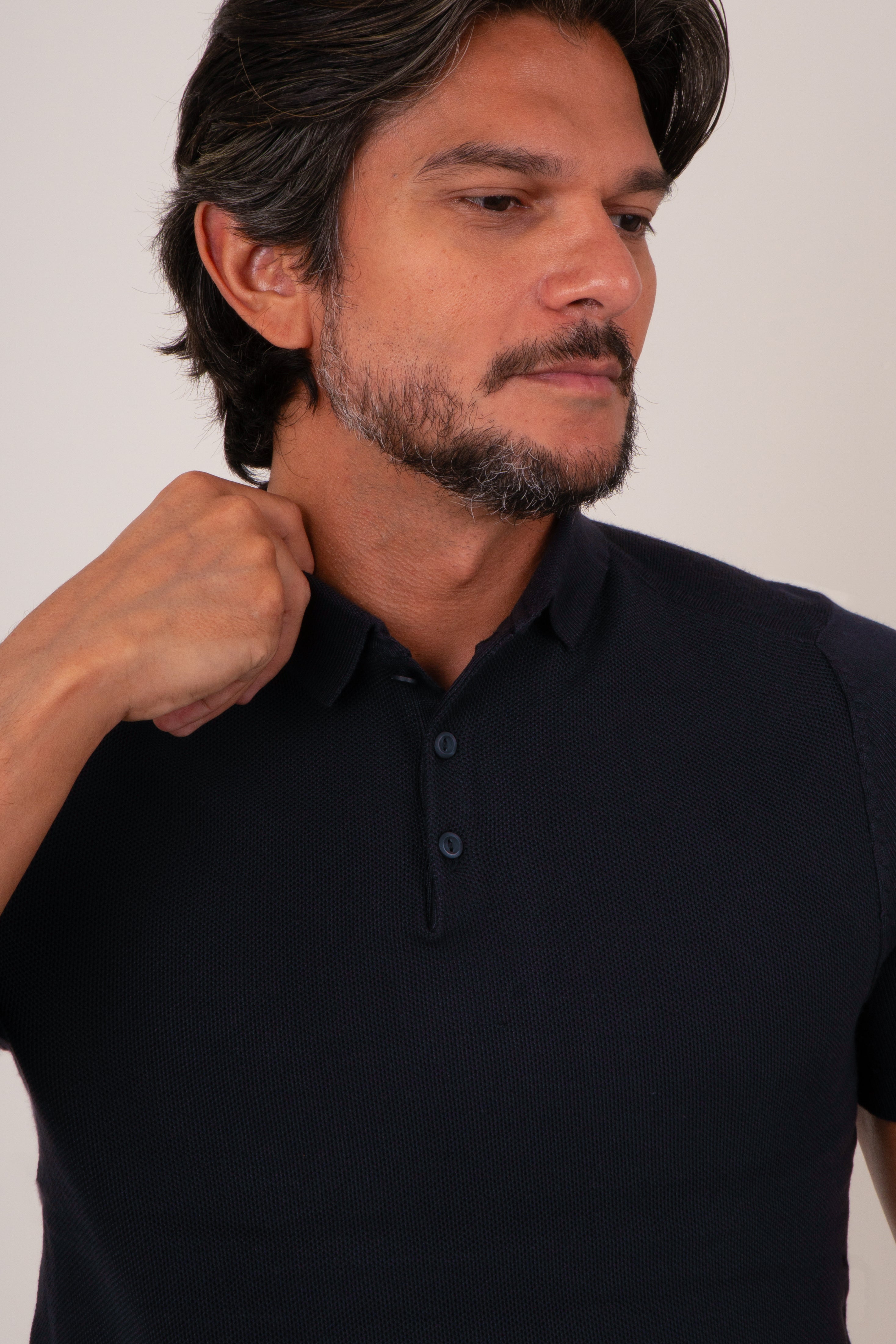 Camisa Polo Masculina Slim Tricot Lisa