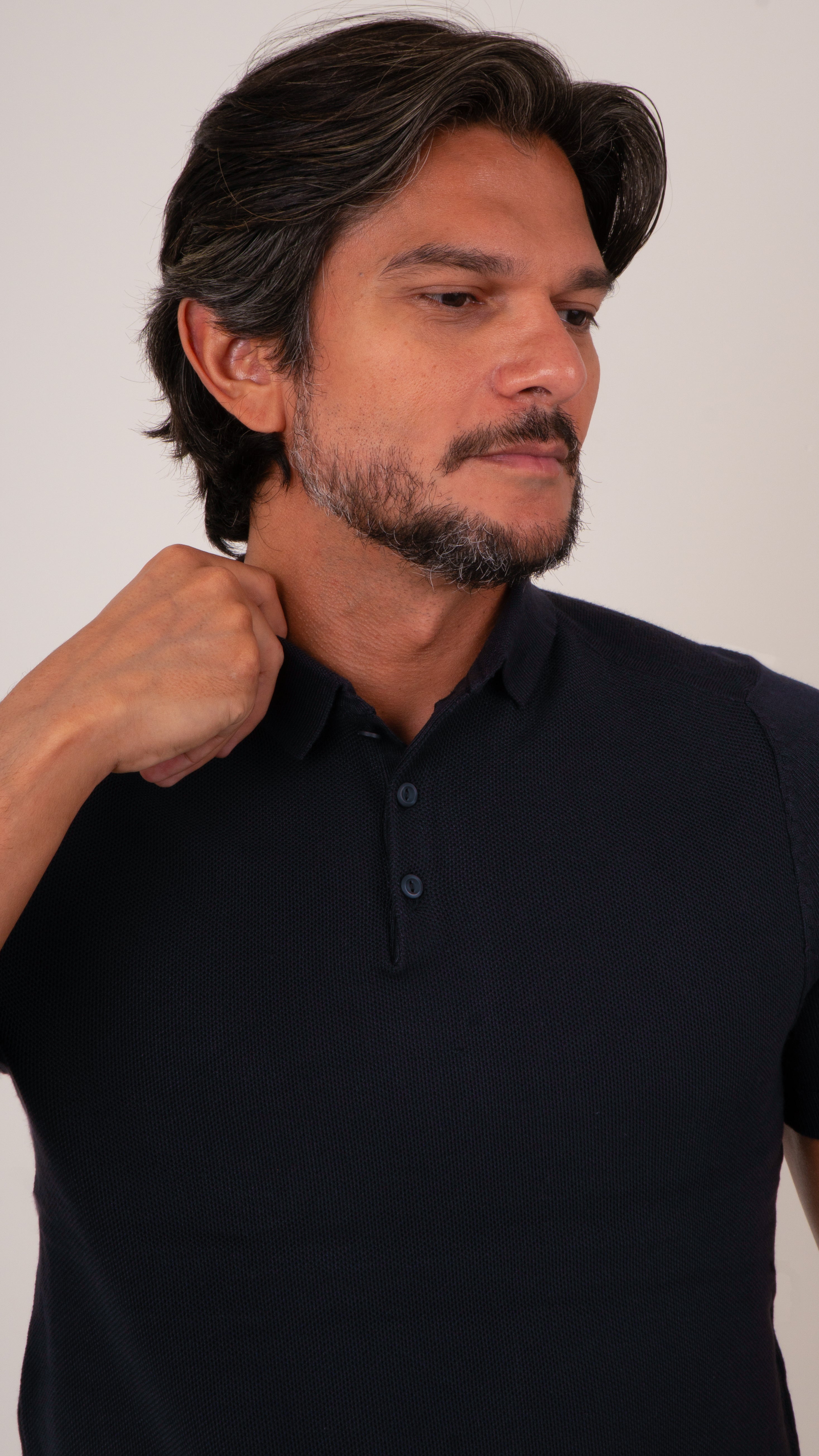 Camisa Polo Masculina Slim Tricot Lisa