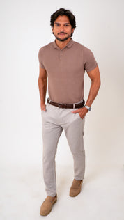Camisa Polo Masculina Slim Tricot Lisa