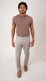 Calça Alfaiataria Masculina em Malha com Ajuste Lateral
