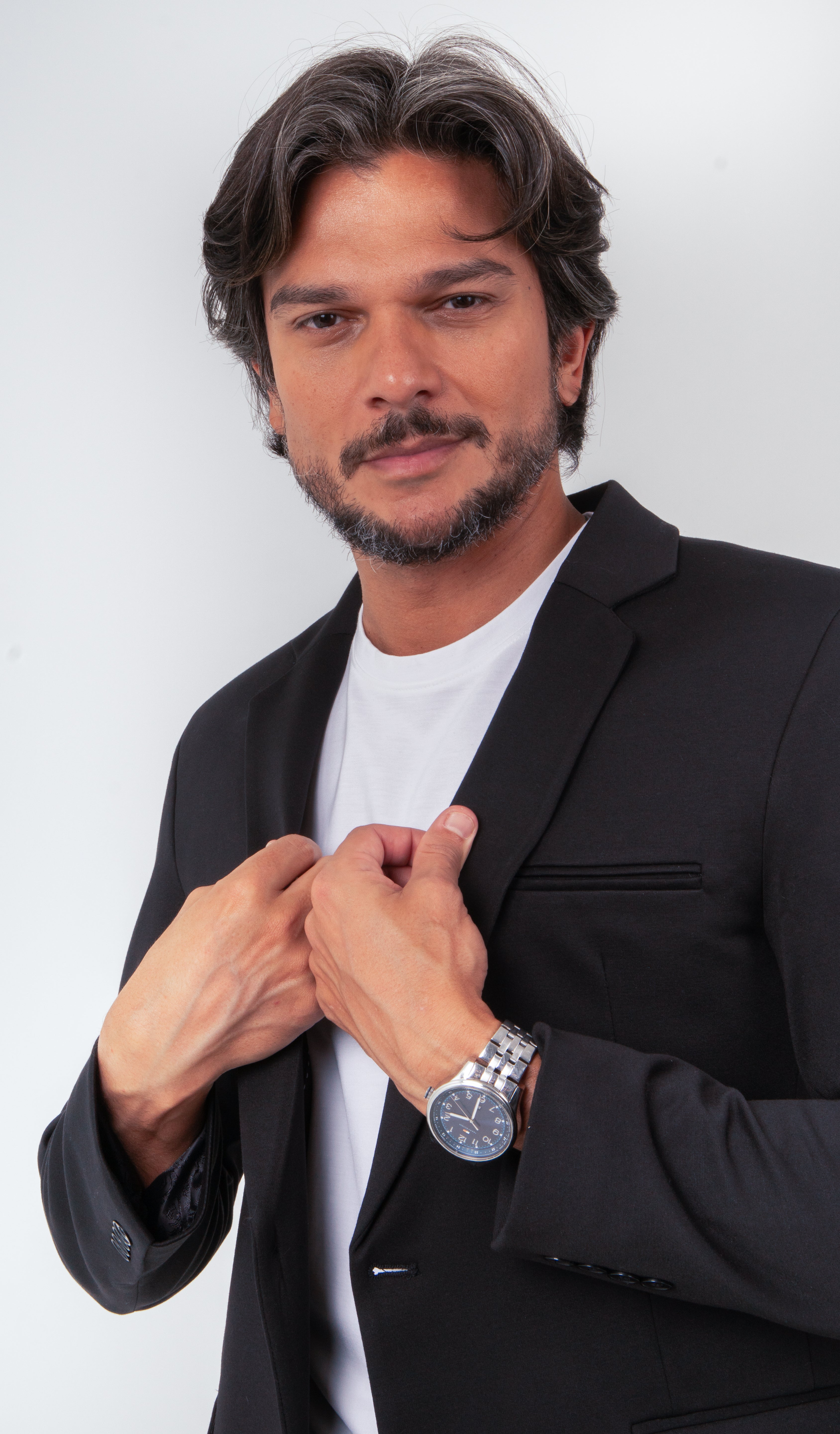 Blazer Masculino Preto Slim Malha Confort