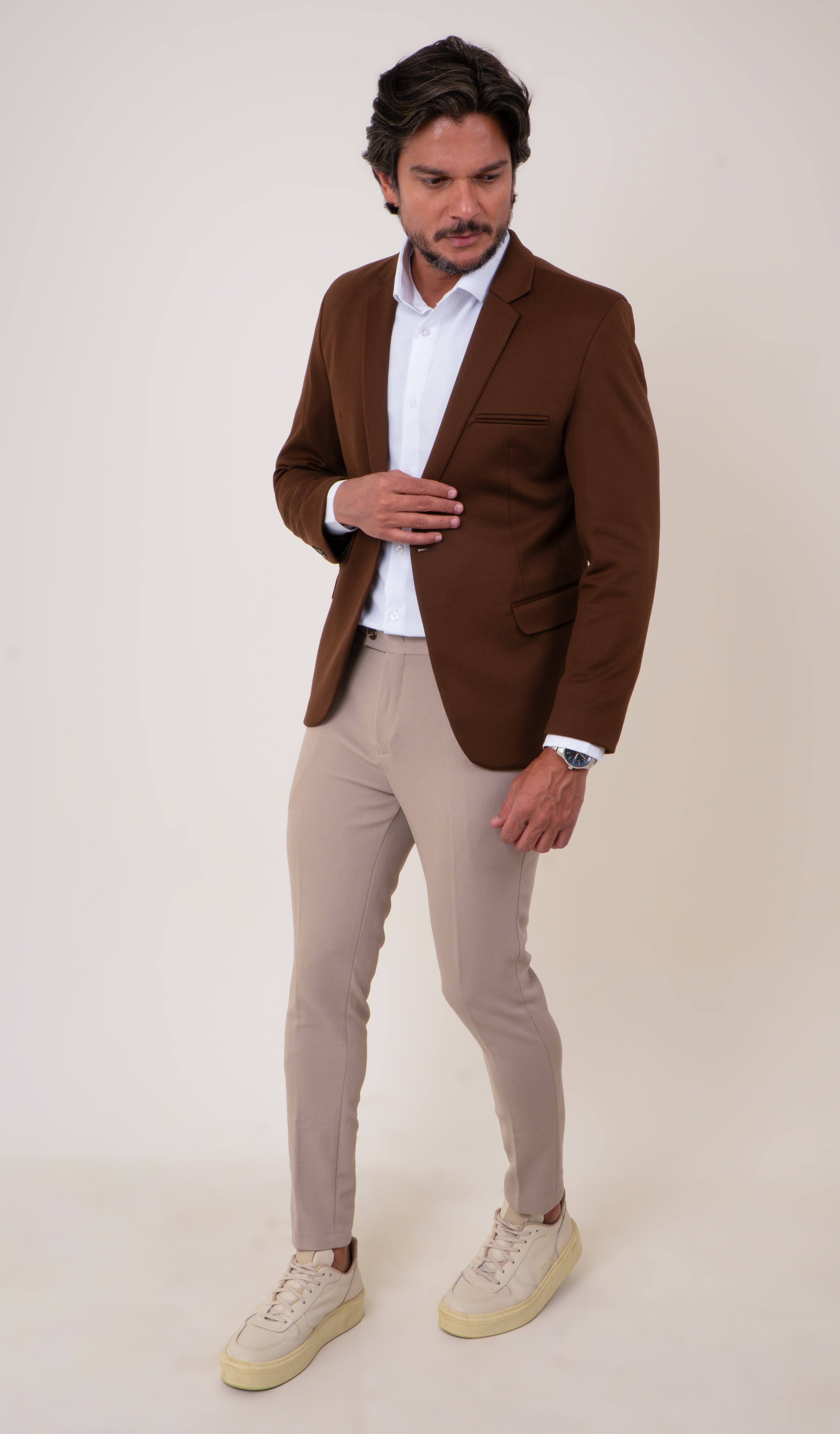Blazer Masculino Slim Malha Confort