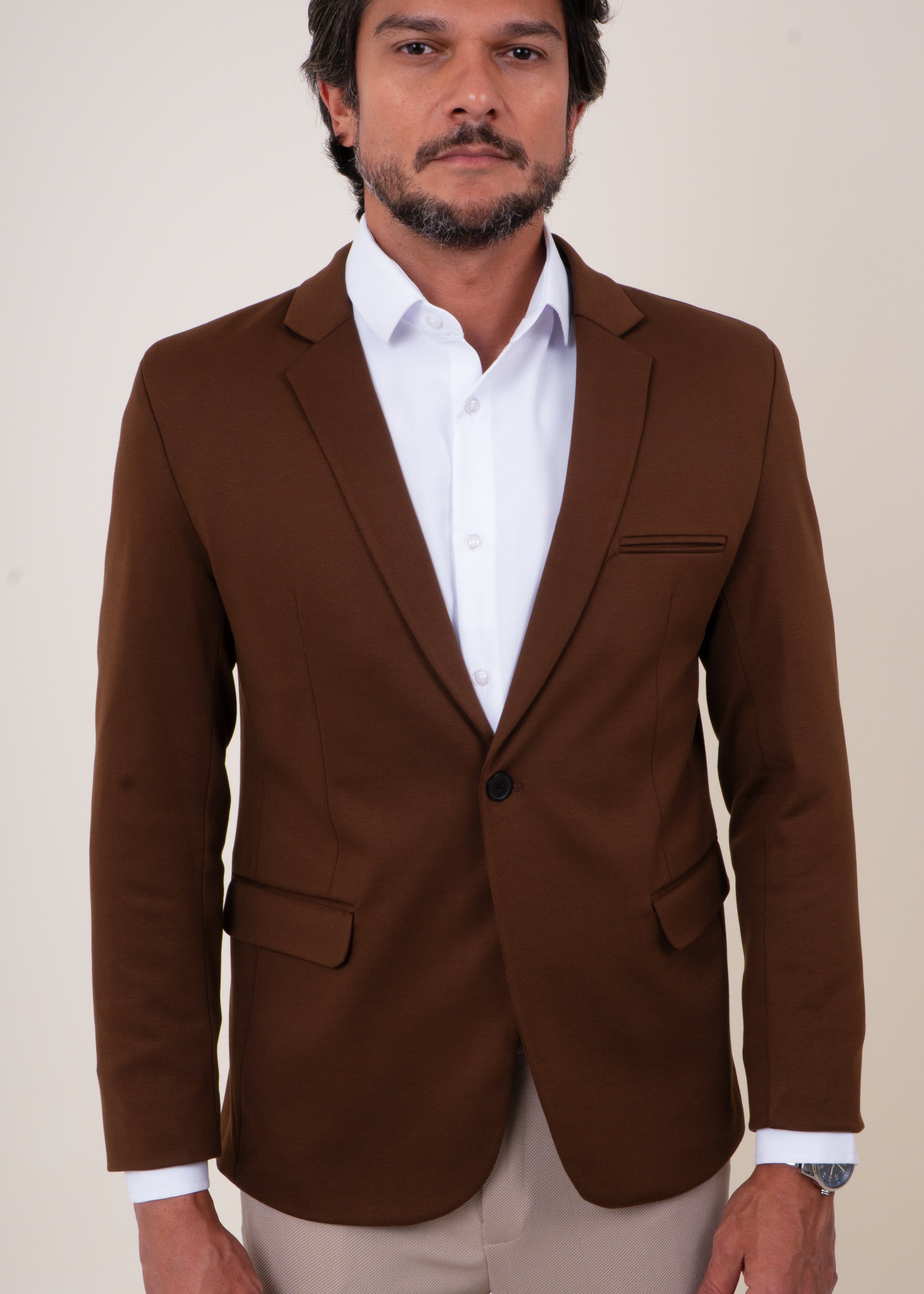 Blazer Masculino Slim Malha Confort