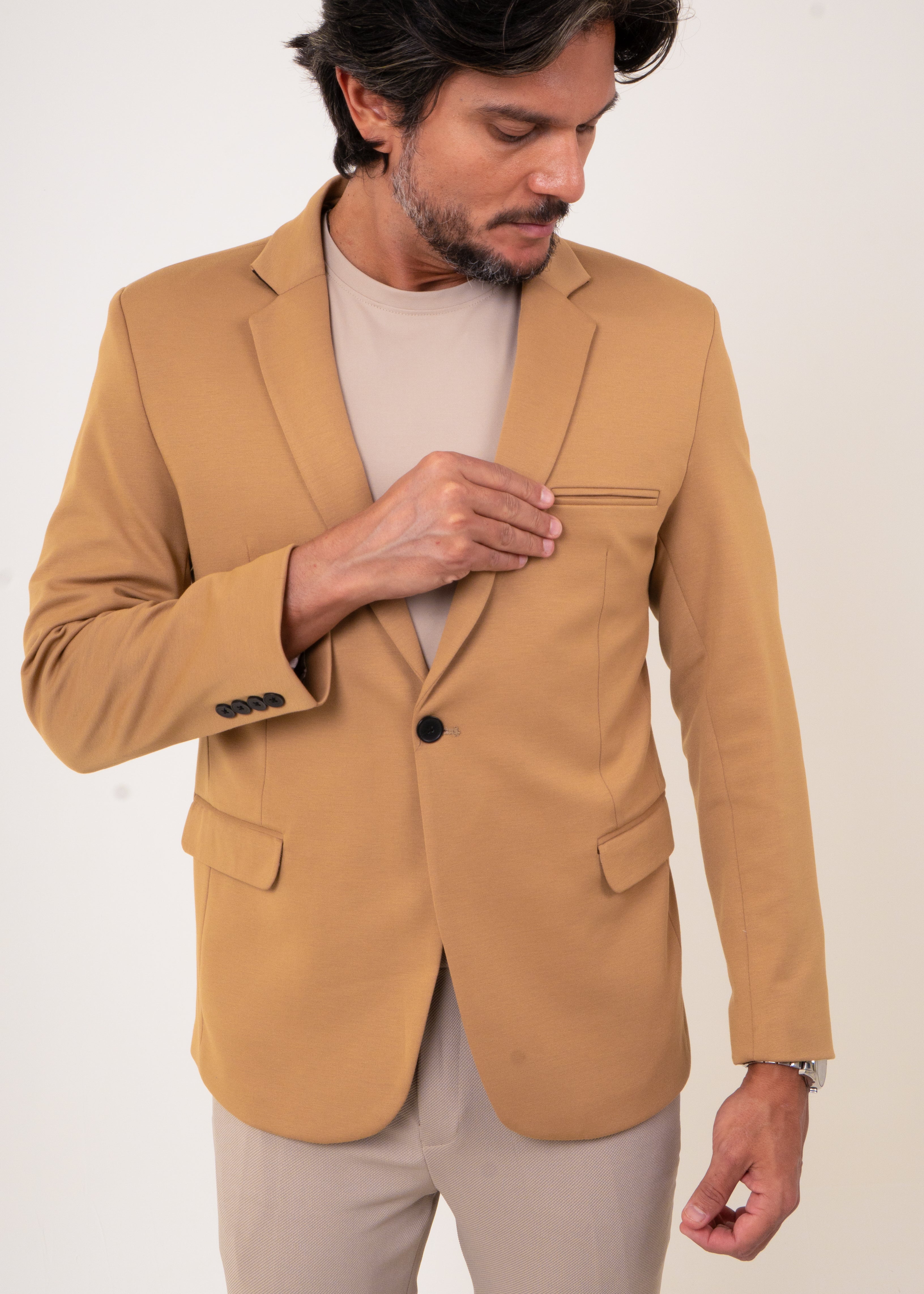 Blazer Masculino Slim Malha Confort