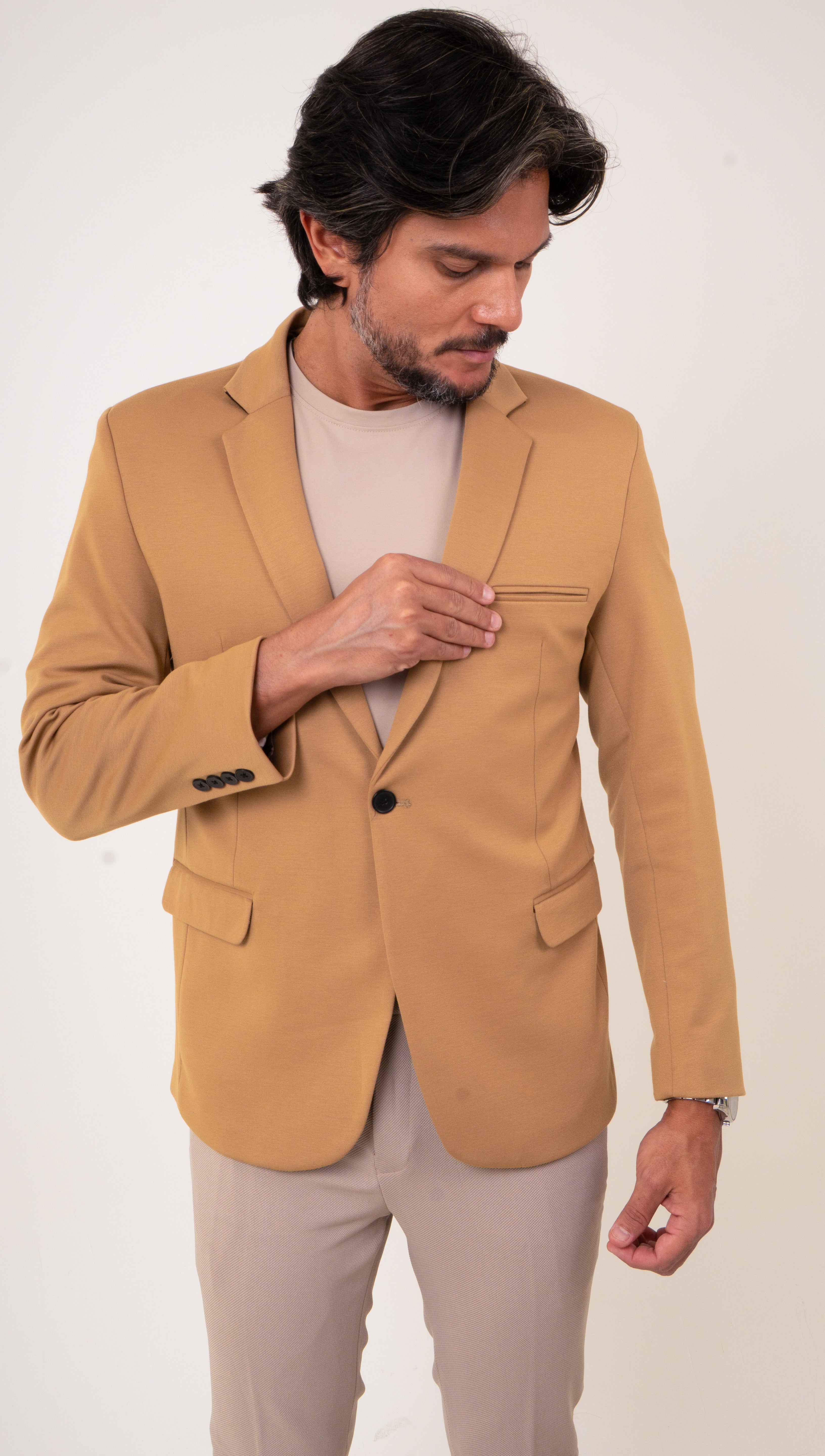 Blazer Masculino Slim Malha Confort