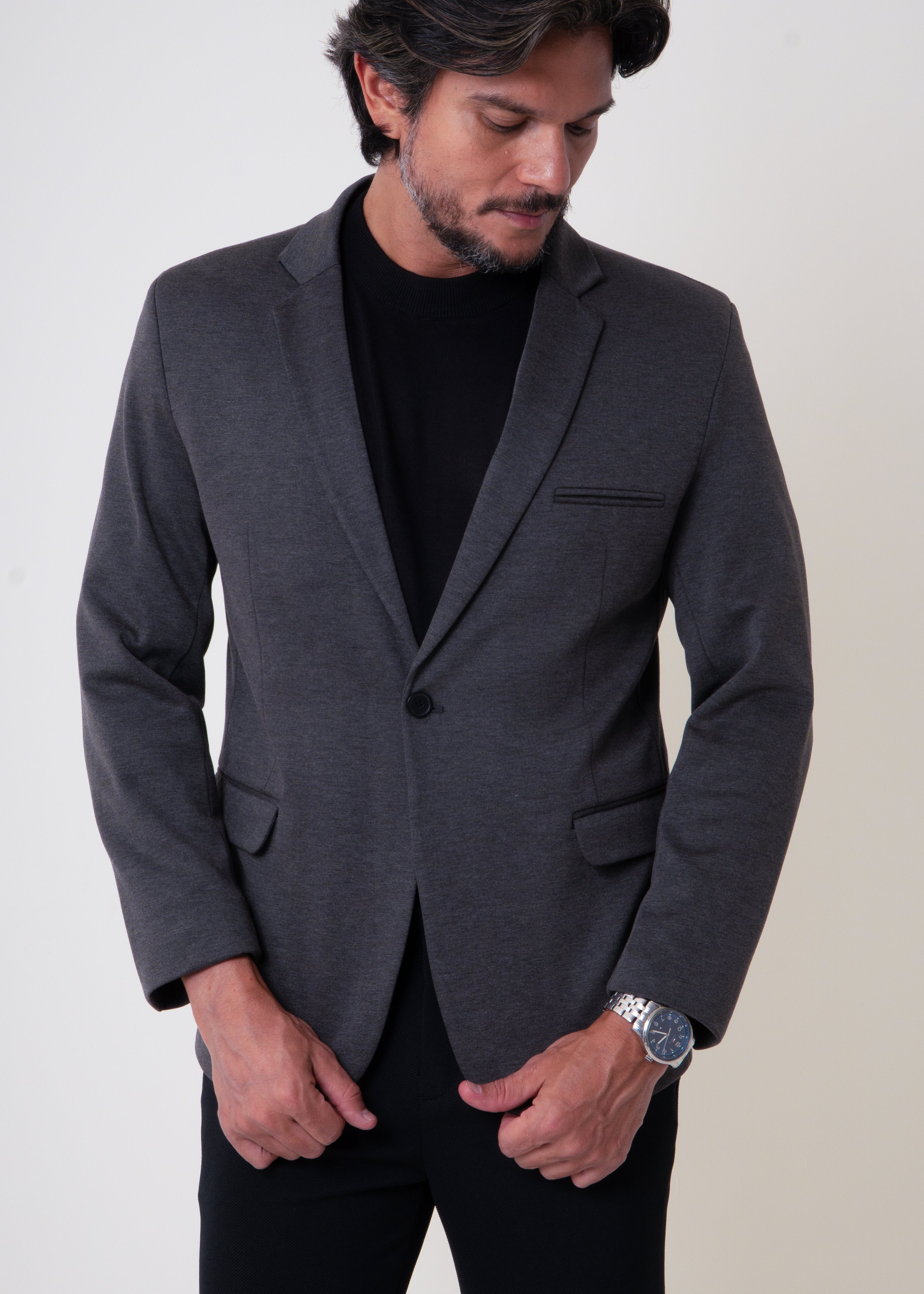 Blazer Masculino Slim Malha Confort
