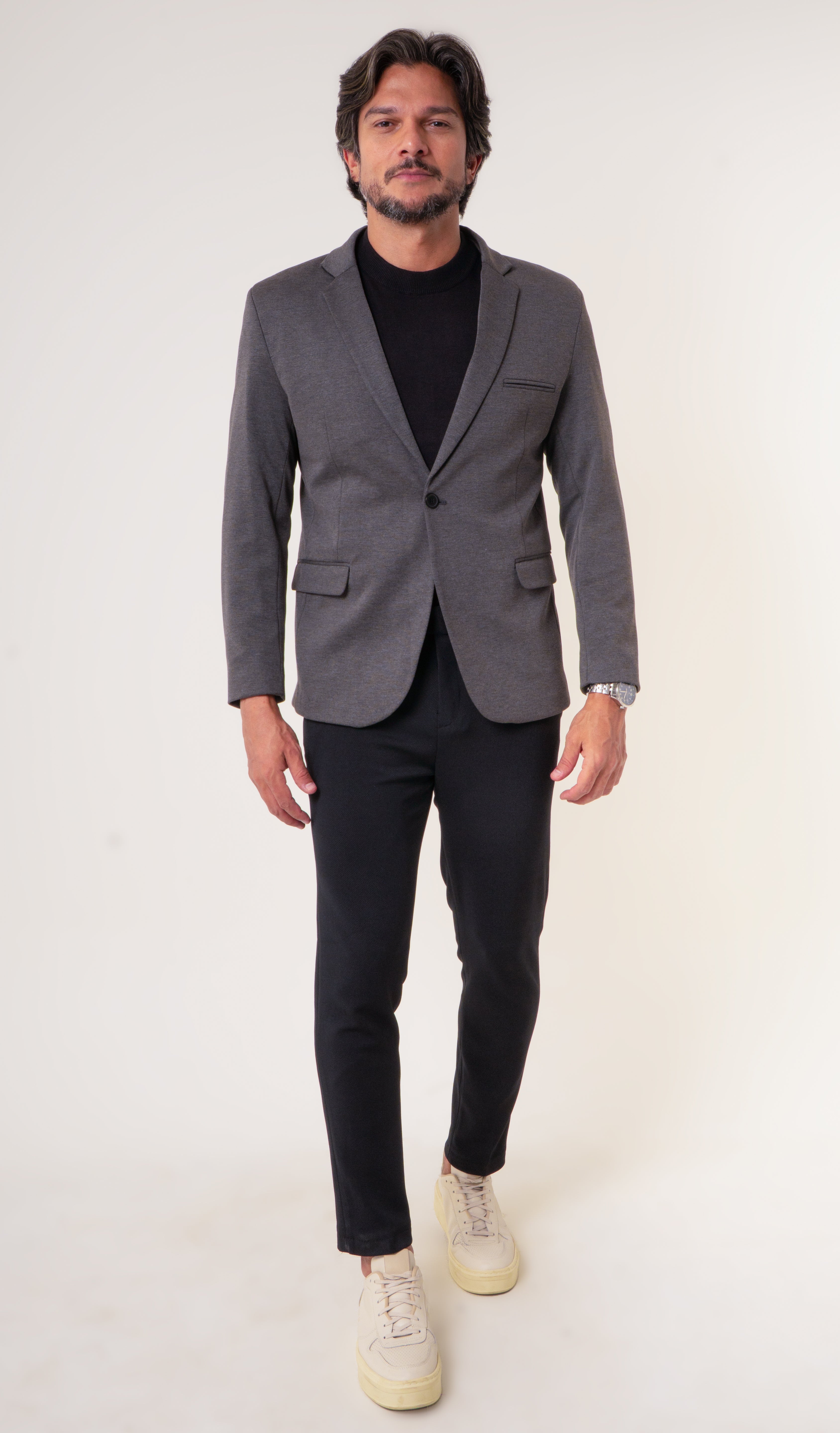 Blazer Masculino Slim Malha Confort