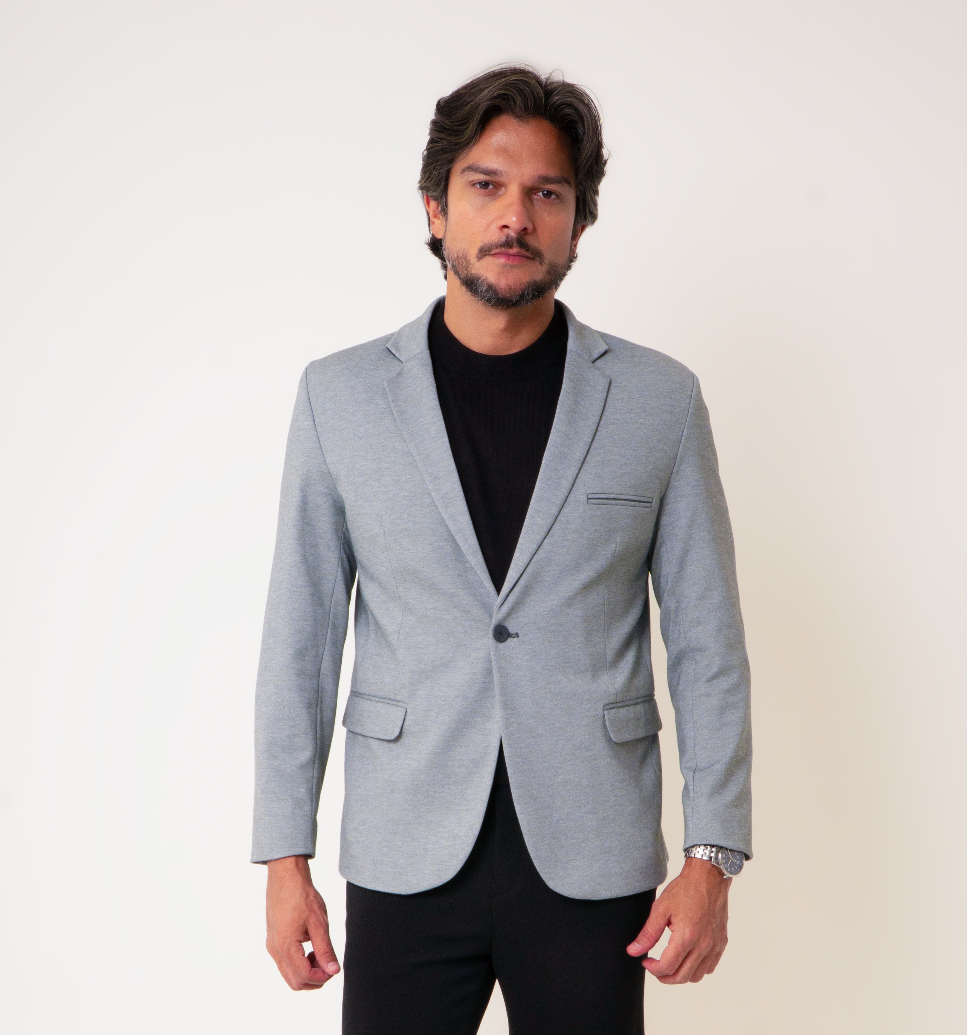 Blazer Masculino Slim Malha Confort