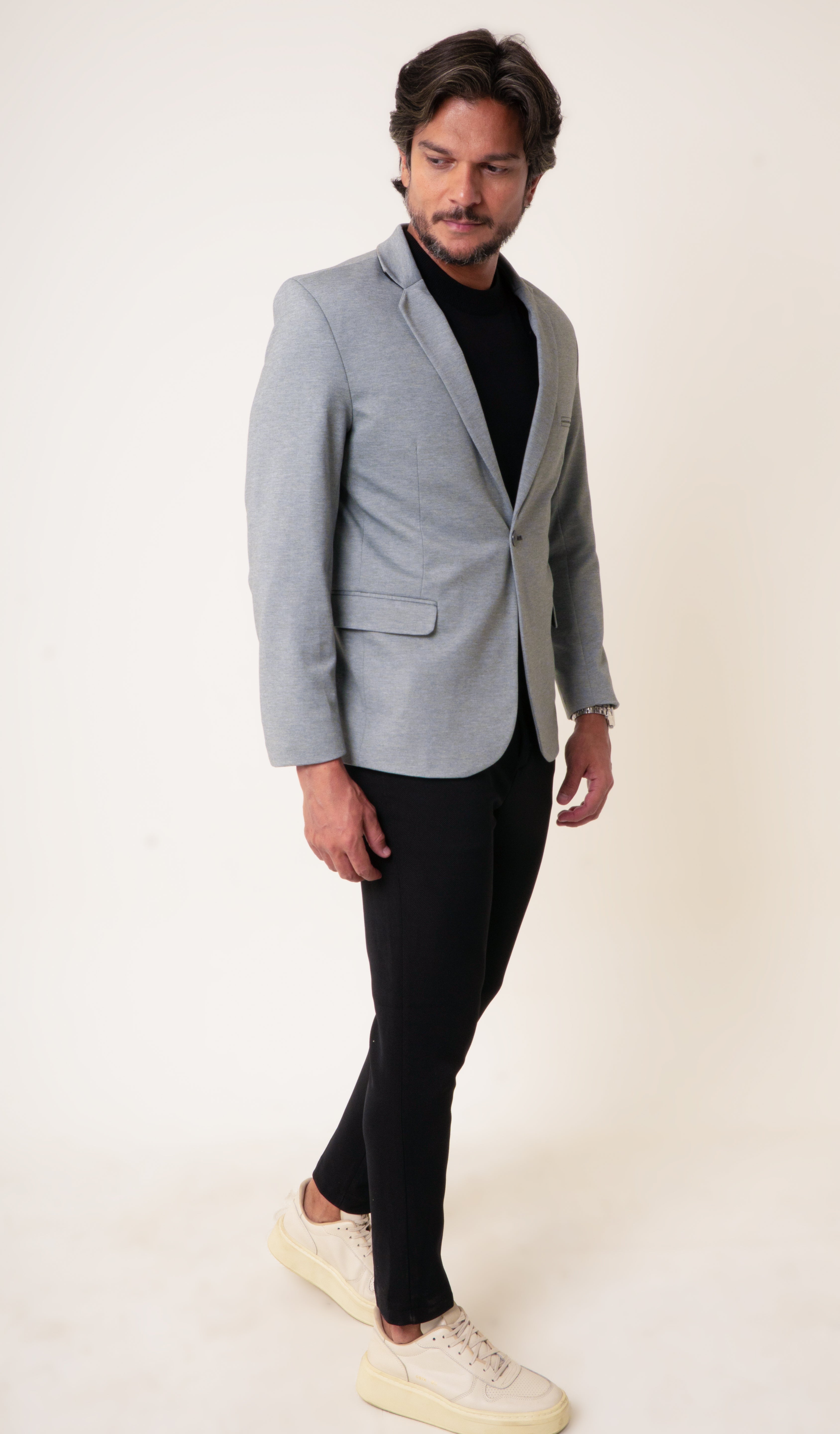 Blazer Masculino Slim Malha Confort
