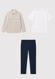 Kit Completo - Jaqueta Tweed - Camiseta T-shirt - Calça de Malha