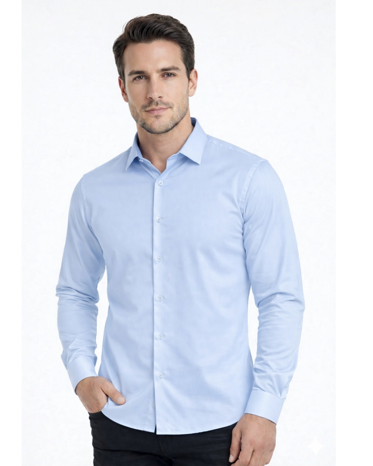 Camisa Social Masculina Manga Longa Passa Fácil