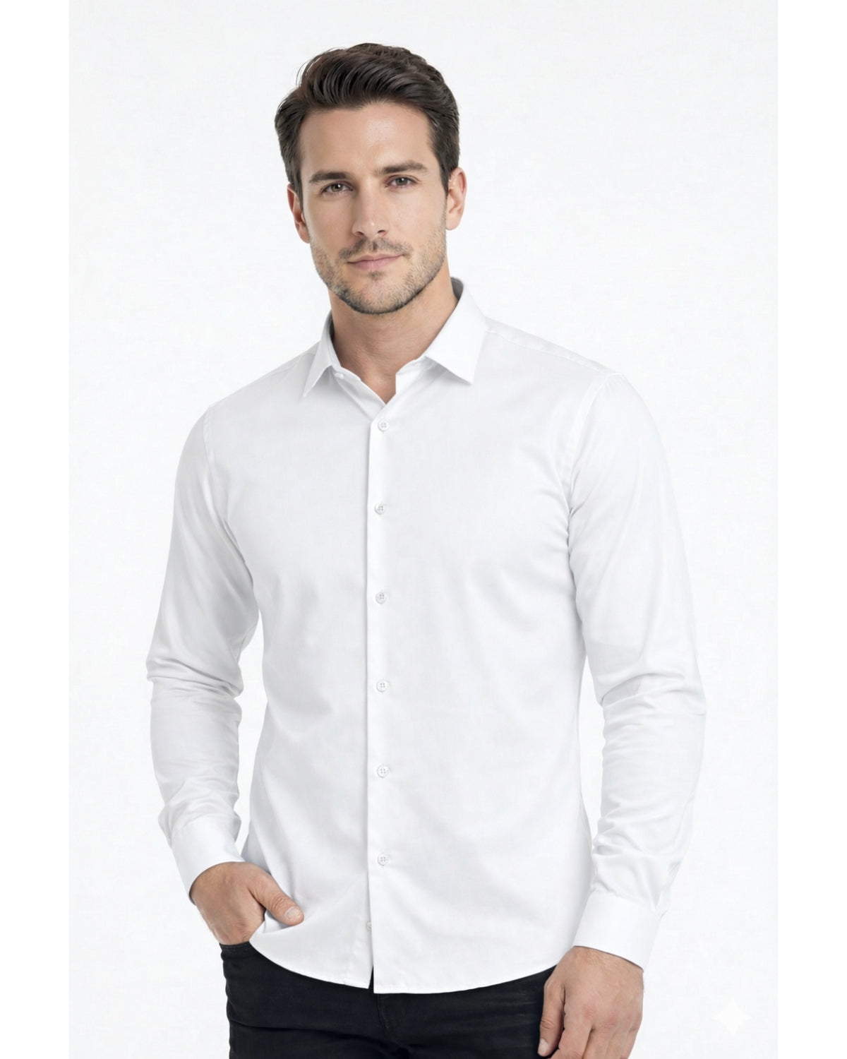 Camisa Social Masculina Manga Longa Passa Fácil